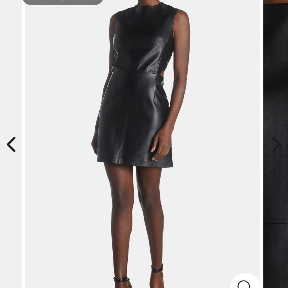 French connection pleather cut out dress